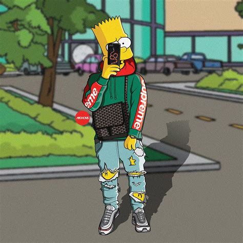 supreme bart simpson wallpaper iphone.